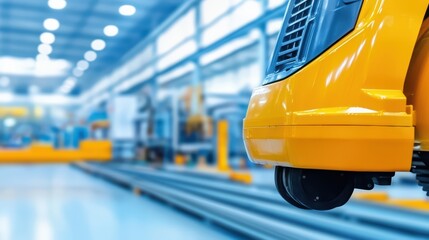 Poster - Modern Factory Interior Featuring Advanced Machinery and Equipment in a Bright Environment