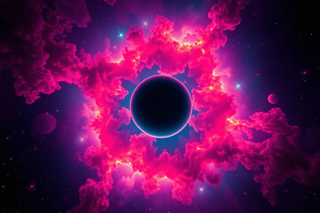 Wall Mural - wonder and exploration, portraying an imaginative depiction of an alien space environment. the brigh