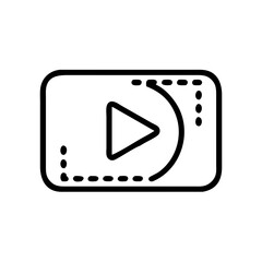 Poster - Play-button icon indicating video playback, digital media concept