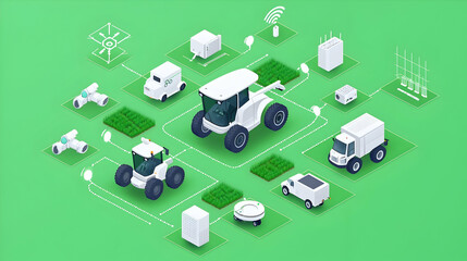 Poster - Smart Agriculture Technology with Modern Farming Equipment and Tools
