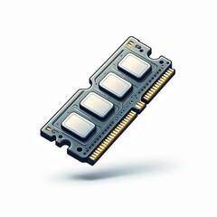 RAM stick, random access memory on white background, logo, icon 