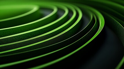 Poster - abstract green spiral design modern artistic background elegant swirling lines texture digital illus