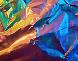 Poster - iridescent colour foil texture background