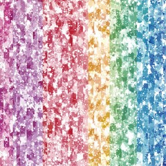 Poster - rainbow cascade: an artistic composition of a rainbow, created with shimmering glitter, flowing down