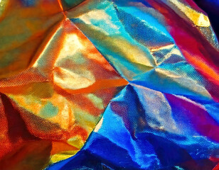 Poster - iridescent colour foil texture background