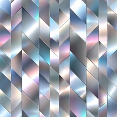 Poster - Geometric Abstraction: A mesmerizing pattern of reflective, prism-like shapes, creating a stunning display of light and color