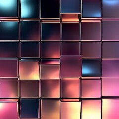 Poster - metallic cubes: a visually stunning collection of metallic cubes forming a mesmerizing pattern of ge