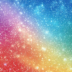 Poster - glittering rainbow: a mesmerizing abstract composition featuring a vibrant spectrum of colors, overl