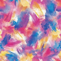 Poster - colorful strokes: a vibrant seamless pattern of abstract brushstrokes in a captivating interplay of 