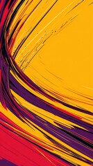 Poster - Abstract Swirling Brushstrokes in Vibrant Hues