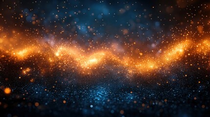 Wall Mural - abstract fiery waves in dark background
