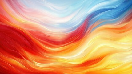 Wall Mural - abstract swirling color wave art background