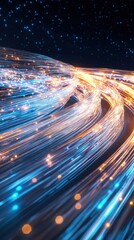 Poster - Abstract Fiber Optics: Digital Flow and Connection