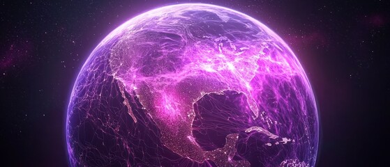 Poster - Cosmic North America: A Vibrant Digital Earth