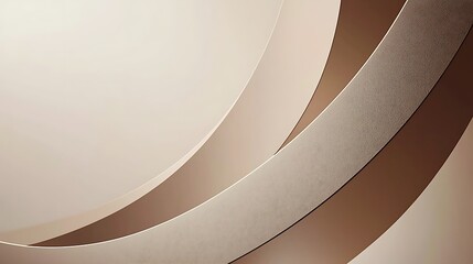 Poster - Abstract Beige Brown Curved Lines Modern Minimalist Design Background