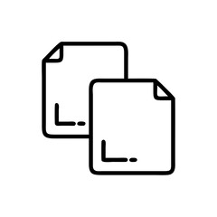 Poster - two blank document icons, stacked together, perfect for illustrating concepts such as duplication and copy, vector illustration