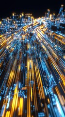 Poster - Digital Cityscape: A Symphony of Light and Speed