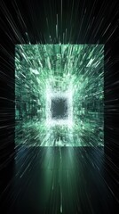 Poster - Abstract Digital Cube: A Journey into the Green Matrix