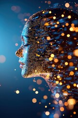 Poster - An abstract representation of AI creating art in real-time.
