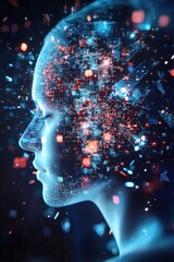 Poster - An abstract representation of AI creating art in real-time.