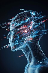 Poster - An abstract representation of AI creating art in real-time.