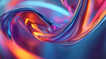 Aufkleber - A captivating 3D animation featuring rotating glass shapes against a light background, rendered in high-definition 4K.