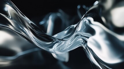 Fototapete - A captivating 3D animation featuring rotating glass shapes against a light background, rendered in high-definition 4K.