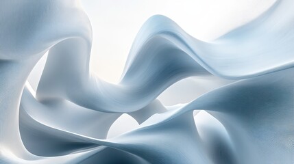Fototapete - A dynamic abstract line rendered in 3D, showcasing fluid curves and sharp angles that create a visually engaging design.