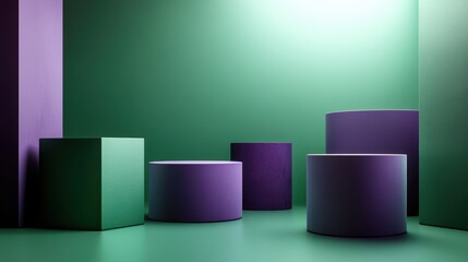 Fototapete - An abstract background design featuring bright-colored circular rings arranged in a minimalistic pattern.