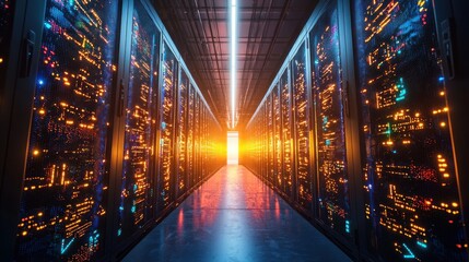 Poster - Illuminated Server Room: A Digital Data Center