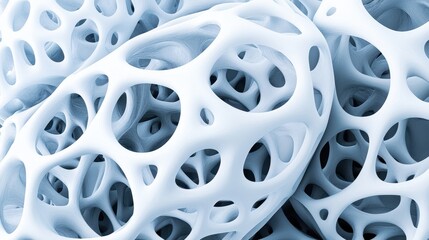 Fototapete - An abstract geometric structure rendered in 3D, showcasing complex shapes and intricate forms.
