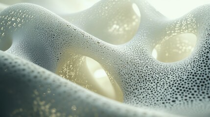 Fototapete - An abstract geometric structure rendered in 3D, showcasing complex shapes and intricate forms.
