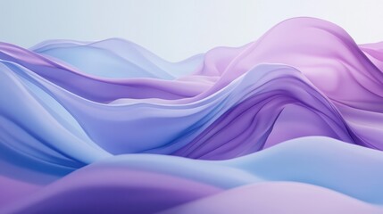 Poster - An abstract minimalist animation featuring a purple and blue colored background design, rendered in 3D.