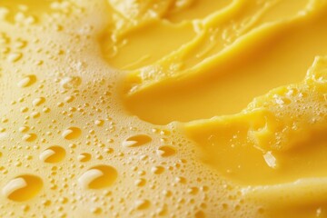 Poster - Macro of golden beer with foam and condensation, creating a refreshing visual