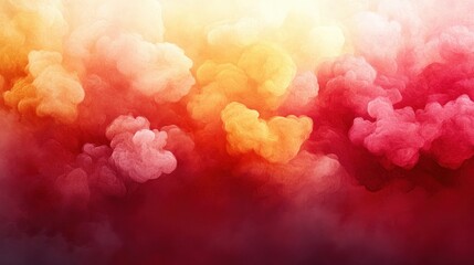 Wall Mural - colorful smoke clouds in sunrise glow
