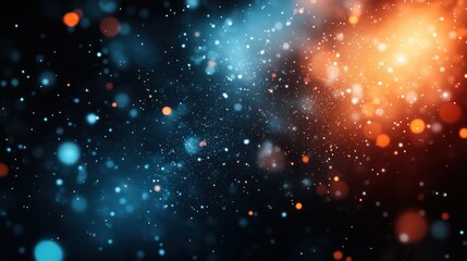 Wall Mural - cosmic dust and light glowing in dark space