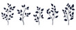 © Mihail - Flat linear botanical icons set featuring minimalist leafy branch vectors.