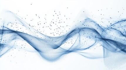 Aufkleber - A digital abstract design featuring blue dots and lines, isolated on a white background.