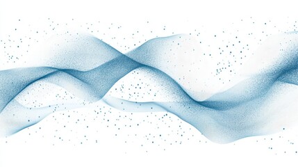 Aufkleber - A digital abstract design featuring blue dots and lines, isolated on a white background.