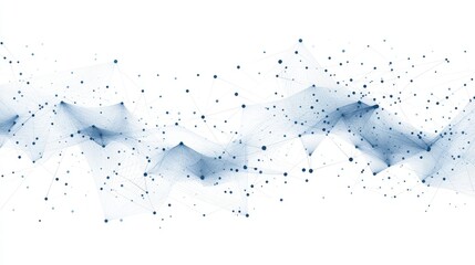 Aufkleber - A digital abstract design featuring blue dots and lines, isolated on a white background.