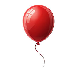Wall Mural - High-Resolution Red Balloon PNG Image on Transparent Background