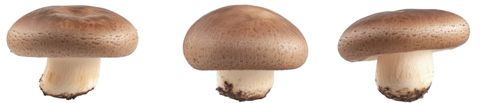 Mushroom, brown in color, isolated on a white background