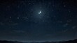 © JohnnyMohAzar - illustration of a night sky with stars and a moon in minimalist style