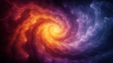 Wall Mural - fiery cosmic swirl nebula, vibrant colors, space