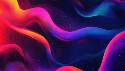 Fototapete - Abstract Waves of Colorful Light in Motion with Swirling Patterns and Smooth Textures Creating a Dynamic Visual Experience for Modern Design