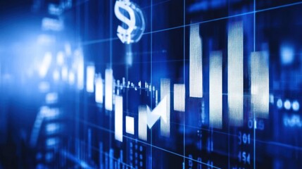Poster - Financial data display, market trends, chart, stock market, technical analysis, investment, future