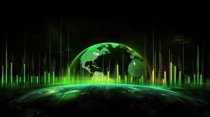 Poster - Futuristic Earth in Digital Interface