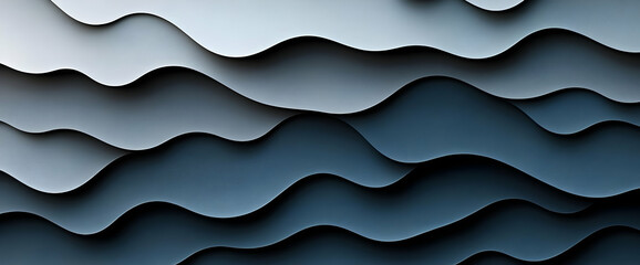 Poster - Abstract Layers Background in Shades of Blue and Gray