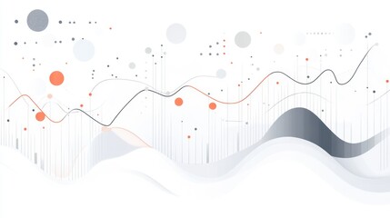 Poster - Abstract data visualization, digital graph, information design, background