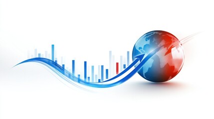 Poster - Global Growth Trends, abstract graphic, data visualization
